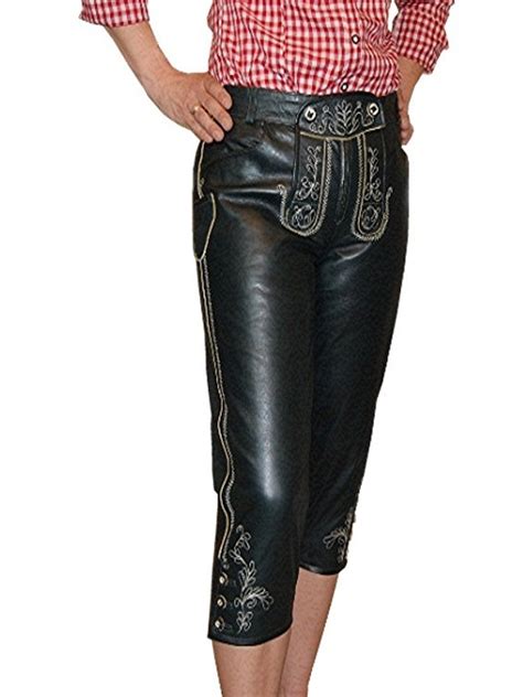 lederhosen damen schwarz|trachten lederhose damen günstig.